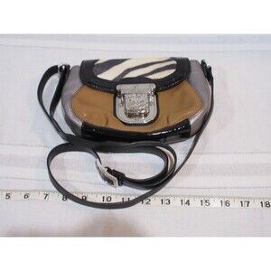 Brighton Purse Micro Crossbody Zebra Print Diva Handbag 8"x6"x2"
